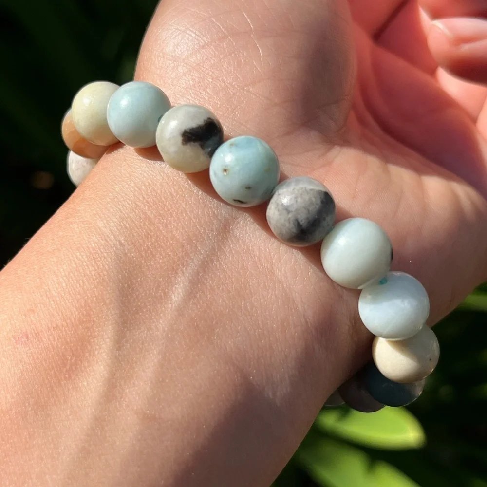10mm stretchable Carribean calcite bracelet‎ 0155